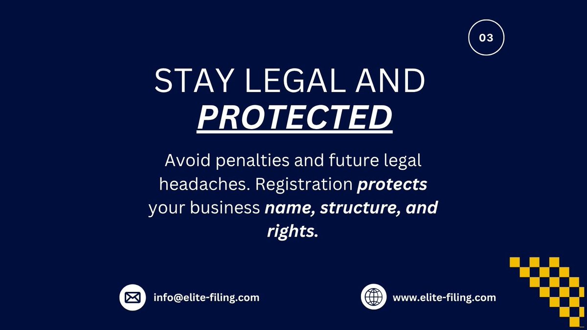 Elite_Filing's tweet photo. Let Elite Filing handle the paperwork while you focus on the big picture.
Your business deserves structure, safety & success. Register today by visiting our website https://t.co/RwNOgNQRfk
#LLCRemote #EliteFiling #StartRight #BusinessRegistration #StartYourBusiness https://t.co/8hxMc75EjV