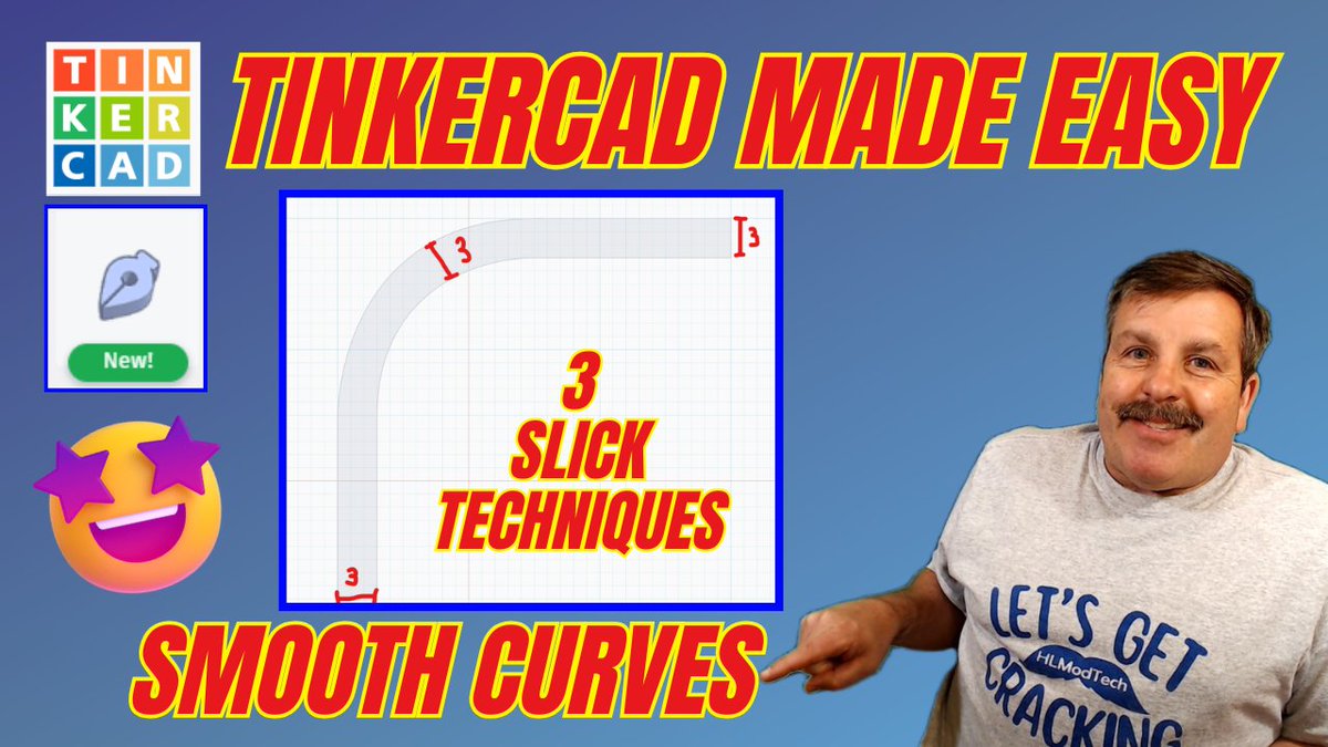 HLtinkercad's tweet image. #Tinkercad Made Easy! Smooth Curves Sketch Tool Tips & More 💯🔥 Huge shout-out to Sheyda for the question. Have a glorious day and Keep Tinkering!
youtu.be/FJdScBKHrYM