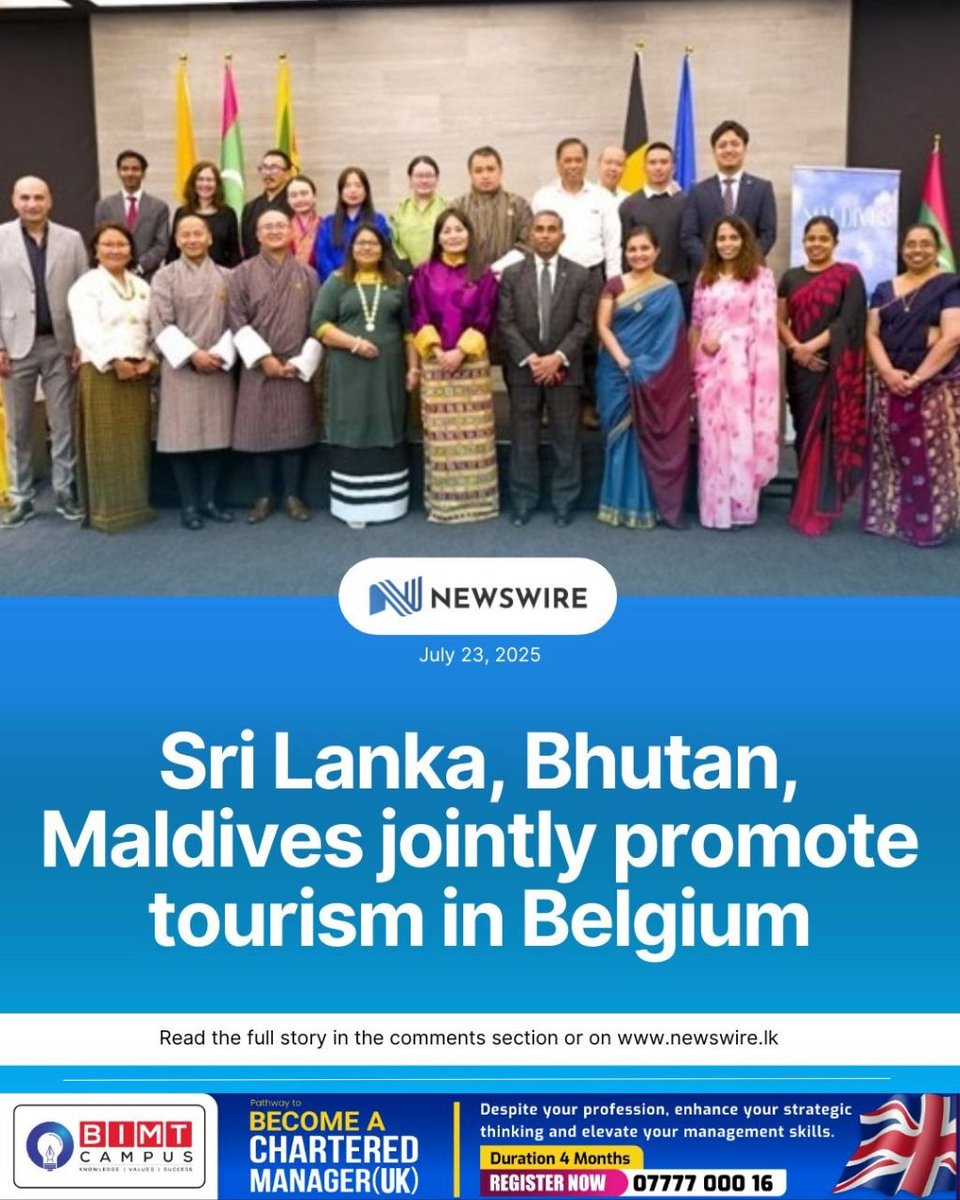 NewsWireLK's tweet image. The Embassies of Sri Lanka, Bhutan, and the Maldives jointly promoted their tourism offerings at an event titled “The Enchanting Trio” on July 9 at the Waranda Club in Brussels.
D: newswire.lk/dn64