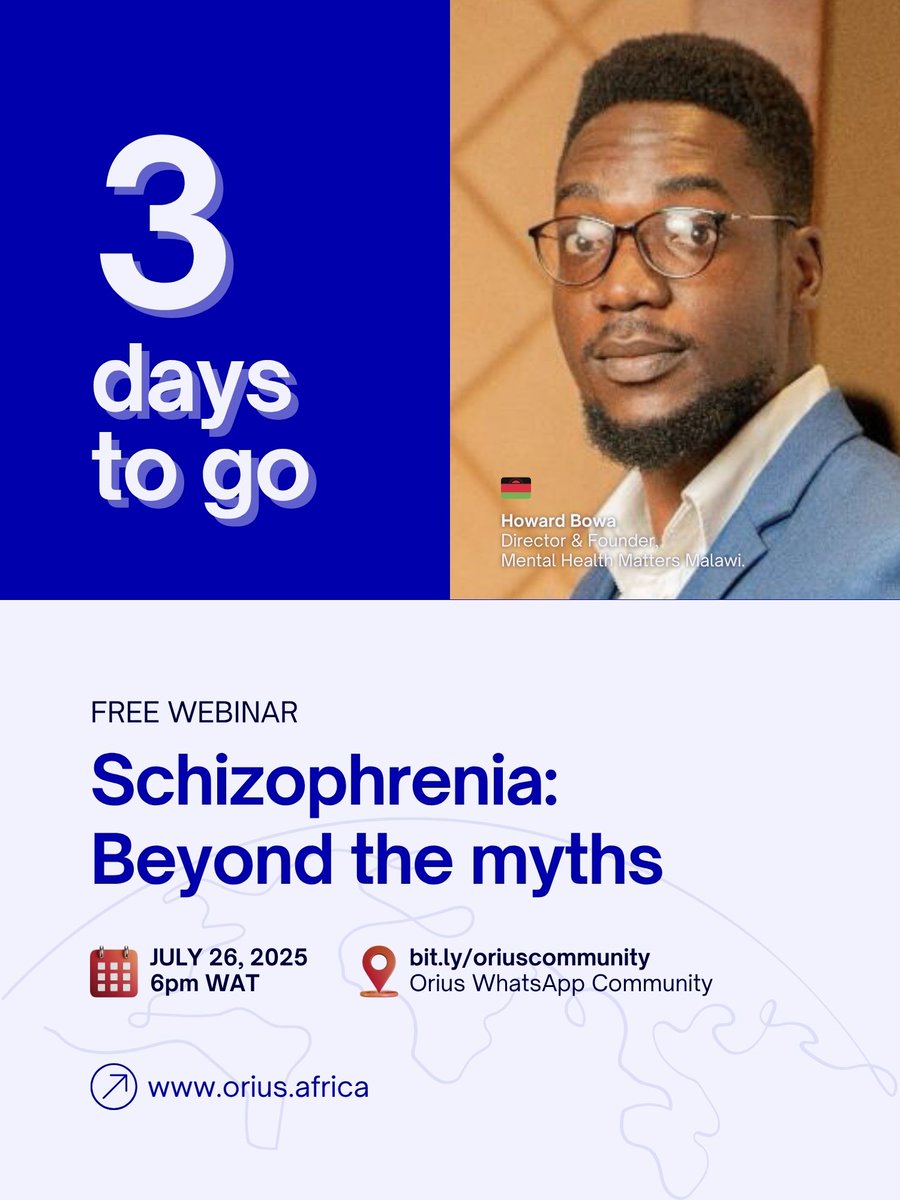 oriusmedical's tweet photo. We're now 3 days away from our webinar — "Schizophrenia: Beyond the Myths", holding this Saturday.

We have a psychologist, a mental health nurse &amp; our CEO speaking on the panel.

Reserve your seat—https://t.co/8ax3QyAFuu

#AskMeAnything
#Schizophrenia #MentalHealth
#OriusMedical https://t.co/QOeWhqTBId
