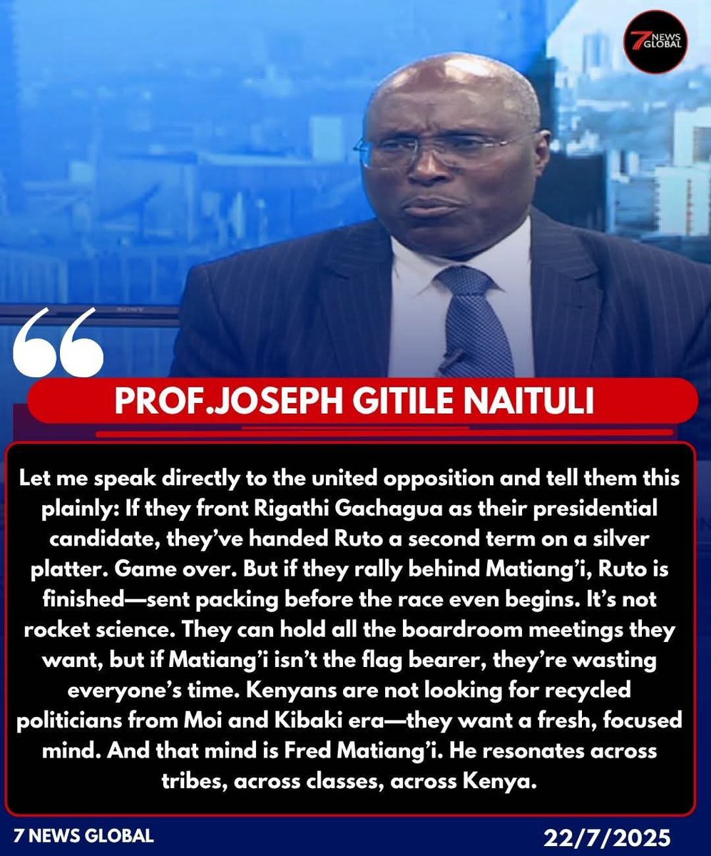 jimNjue_'s tweet image. The reason NIS is pushing this narrative is because they don’t want Ruto vs Rigathi. They know Kasongo will lose terribly. Gachagua will wash him. NIS is pushing for weaker candidates like Maraga and others i can’t badmouth because they are in our coalition.