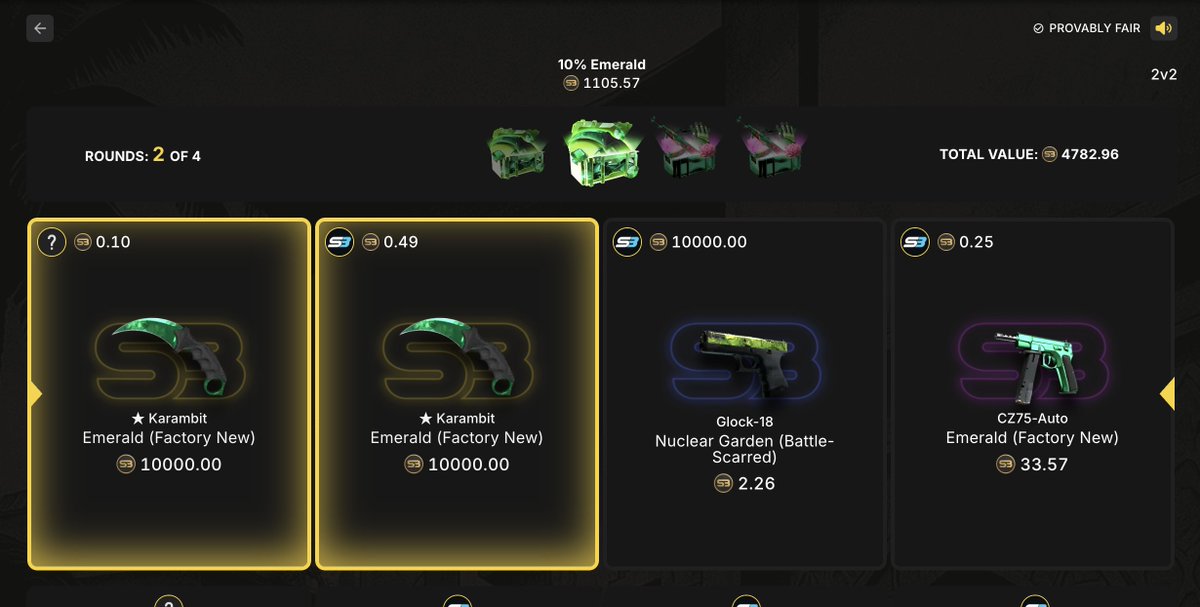 300 coin giveaway ⚡️

To enter:
- Follow <a href="/SkinbattleGG/">Skinbattle</a> and <a href="/nicoSBgg/">nico</a> 
- Retweet &amp; like
- Comment something stupid below

(6x 50 coin winners)
🎁 gl &amp; go get 10 free cases from site 🎁