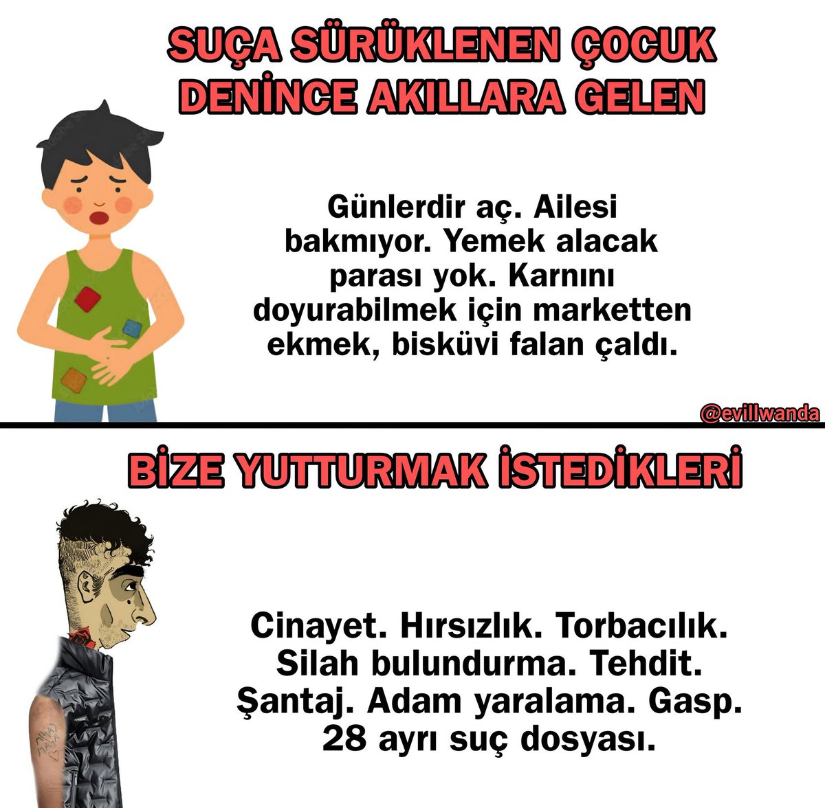 CanKemaly418's tweet image. #SsçDeğilKatil
👉 Üstteki "Suça sürüklenen çocuk"
👉 Alttaki "Katil"