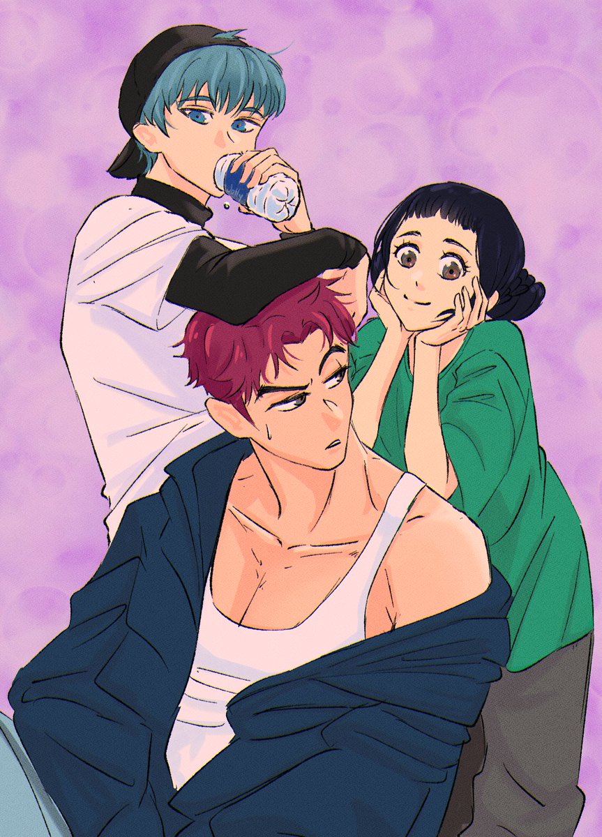 JollyfArts's tweet image. Zoey and Baby photobombing Abby&apos;s photo shoot. Idk why but these three give me childhood bestie energy. #KPOPDEMONHUNTERS