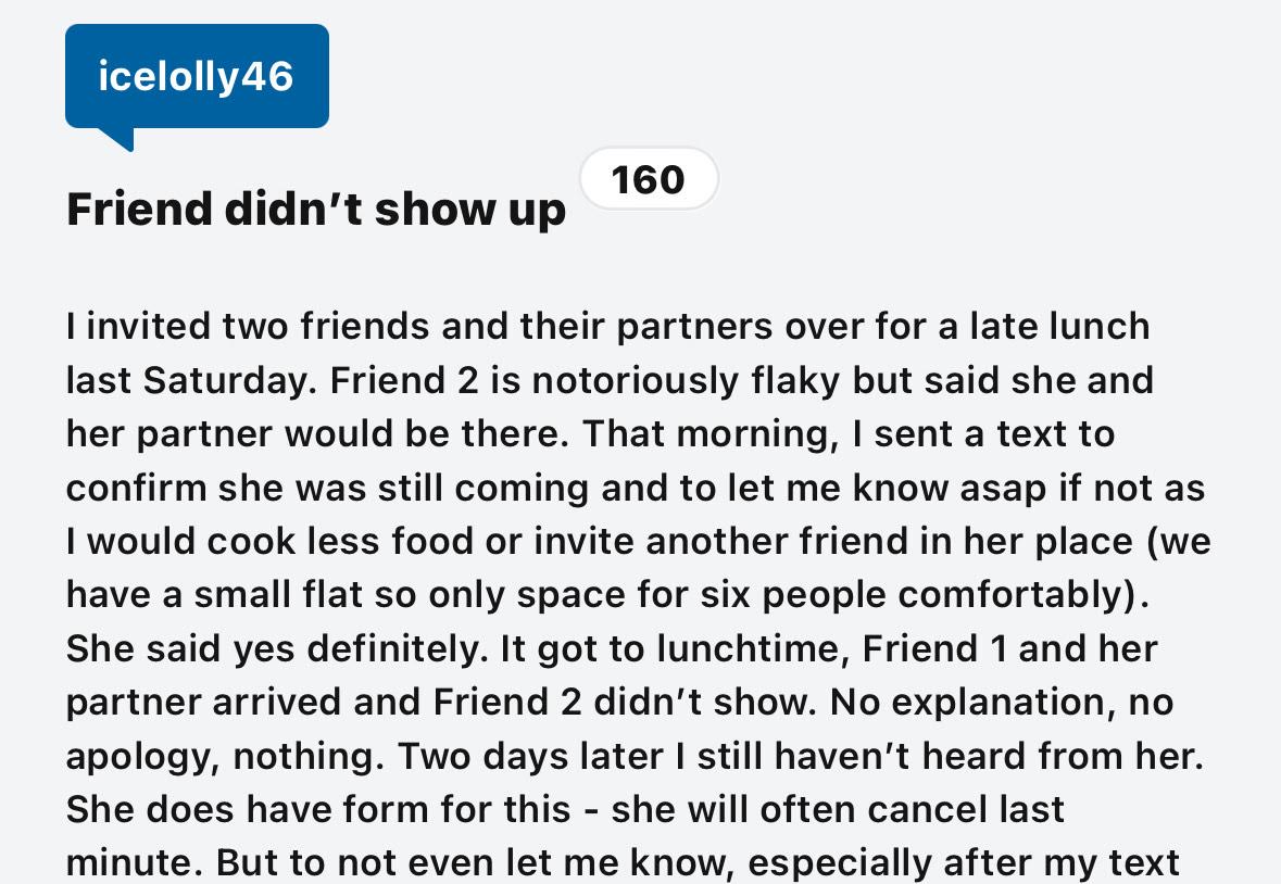 MumsnetTowers's tweet image. &apos;AIBU to think I should reluctantly give up on this friendship?&apos; 

Read the thread: mumsnet.com/talk/am_i_bein…
