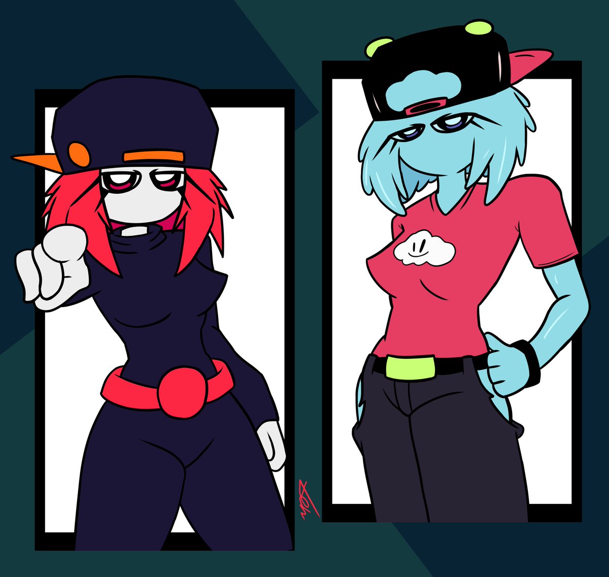 XenXenXen012's tweet image. Nikku by @/Saruky__
Kat by @KelSt4rr