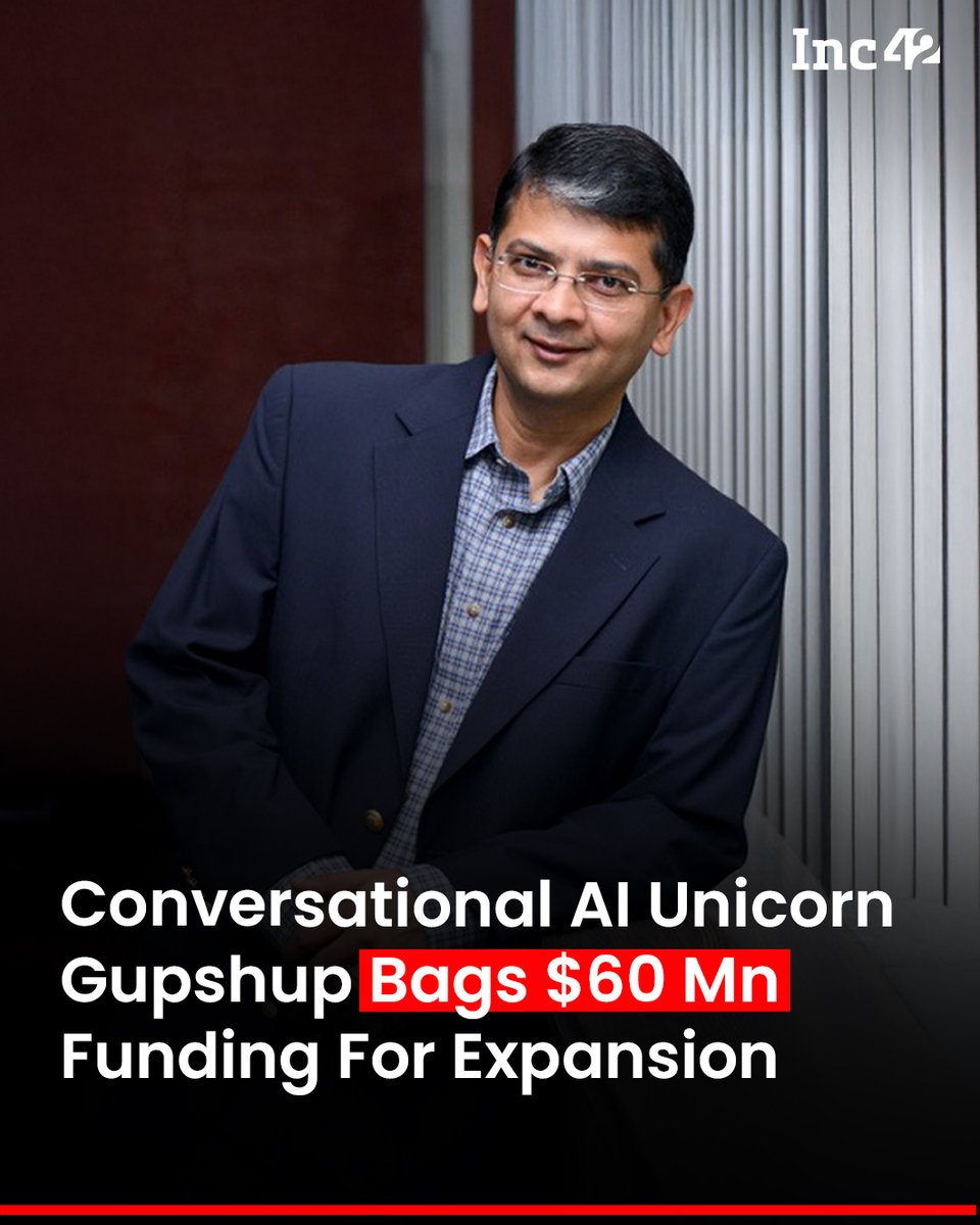 Conversational AI unicorn <a href="/gupshup/">gupshup</a> has raised $60 Mn (about INR 500 Cr) in a mix of equity and debt funding from Globespan Capital Partners and EvolutionX Debt Capital. 👇

The fresh fundraise will help Gupshup to strengthen its conversational AI and messaging platform and also