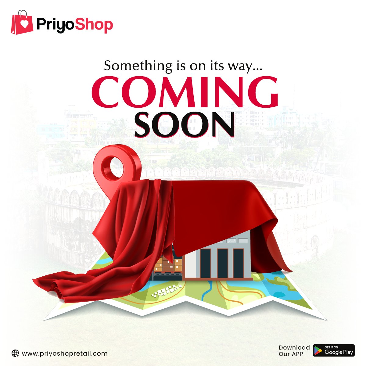 Oh, hey there.....we have something exciting to tell you!

We are coming soon to your area.  Any guesses on our location?

#PriyoShop #ExcitingNews #SomethingBigIsComing #LiftingMSMEs #B2BMarketplace #FintechSolution #Bangladesh