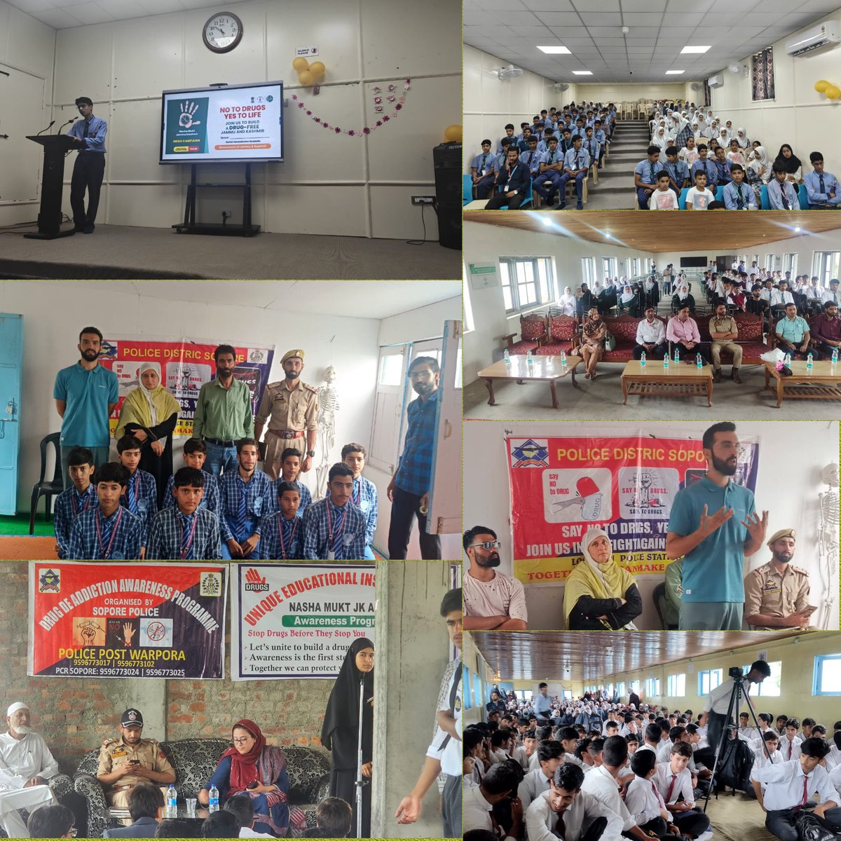 Sopore Police (@soporepolice) on Twitter photo <a href="/SoporePolice/">Sopore Police</a> held drug de-addiction awareness drives across schools today, engaging students & teachers to fight the rising drug menace.
Together for a drug-free future. ๐ช
#SayNoToDrugs
<a href="/JmuKmrPolice/">J&K Police</a> <a href="/KashmirPolice/">Kashmir Zone Police</a> <a href="/DIGBaramulla/">DIG of Police NKR Baramulla</a> <a href="/IftkharTalib/">Iftkhar Talib</a> <a href="/SoporePolice/">Sopore Police</a> held drug de-addiction awareness drives across schools today, engaging students & teachers to fight the rising drug menace.
Together for a drug-free future. ๐ช
#SayNoToDrugs
<a href="/JmuKmrPolice/">J&K Police</a> <a href="/KashmirPolice/">Kashmir Zone Police</a> <a href="/DIGBaramulla/">DIG of Police NKR Baramulla</a> <a href="/IftkharTalib/">Iftkhar Talib</a>