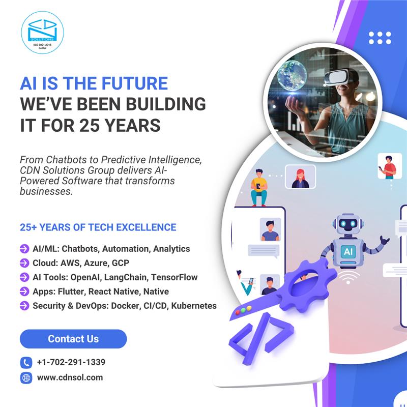 cdnsolutions's tweet image. AI isn’t just hype — it’s the future we’ve engineered for 25+ years!

At CDN Solutions Group, we build:
Smart Chatbots
Predictive Analytics
Fraud Detection
Process Automation
Powered by OpenAI, LangChain, TensorFlow &amp;amp; more.

#AIForBusiness #CDNSolutionsGroup #LangChain #OpenAI #A