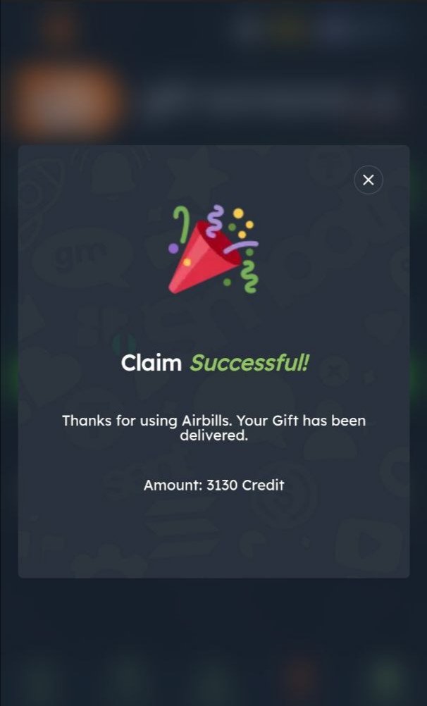 Julesdiary1's tweet image. I have just claimed another credit from @airbillspay 🥰🥰🥰 Thank u sm @superteamng @callme_TOC @_Callme_kelz
