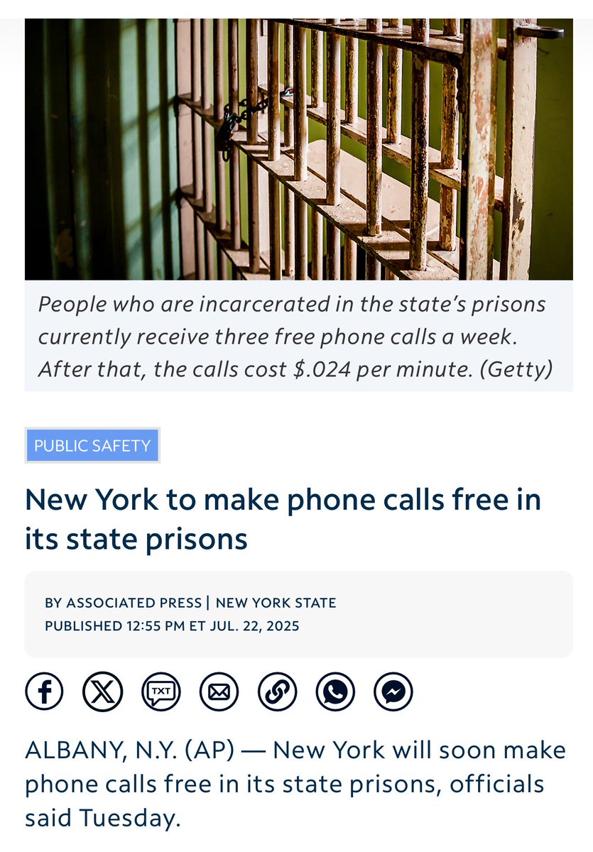 makracker's tweet image. New York consistently ranks among highest-taxed states for wireless service. 

According to the @TaxFoundation, a family of four in New York could pay more than $600 a year in taxes on their cell phone plan.

Once again, crime pays in New York. 

spectrumlocalnews.com/nys/central-ny…