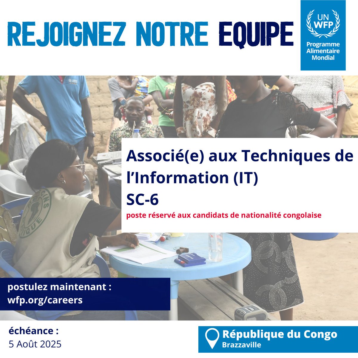 PamCongo's tweet image. 📣Vous êtes congolais(e) 🇨🇬et souhaitez rejoindre
@PamCongo ? nous recherchons un(e) Associé(e) IT.
▶️candidatures internes : lc.cx/tE3_z0
▶️candidatures externes : lc.cx/jifCkB
postulez jusqu'au 5 août ! 📅