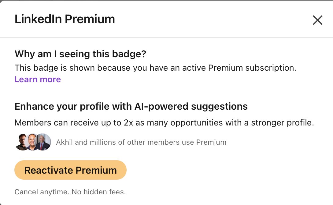 SantanuB01's tweet image. Whenever @Microsoft buys a well functioning company like @LinkedIn, it makes a @Skype out of it. If I have a Premium Subscription already, why do I need to Reactivate my Premium @LinkedInHelp?