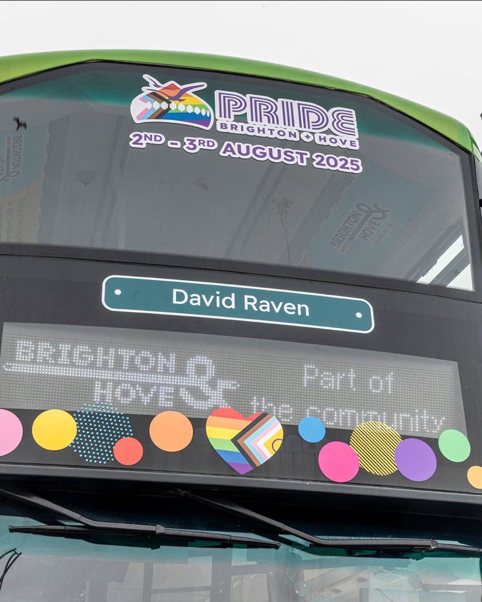PrideBrighton's tweet image. We’re thrilled to have joined forces once again with @BrightonHoveBus to celebrate Pride this year. Visibility and support for diversity and inclusion are more important than ever, and we&apos;re incredibly grateful for the continued partnership and commitment from Brighton &amp;amp; Hove…