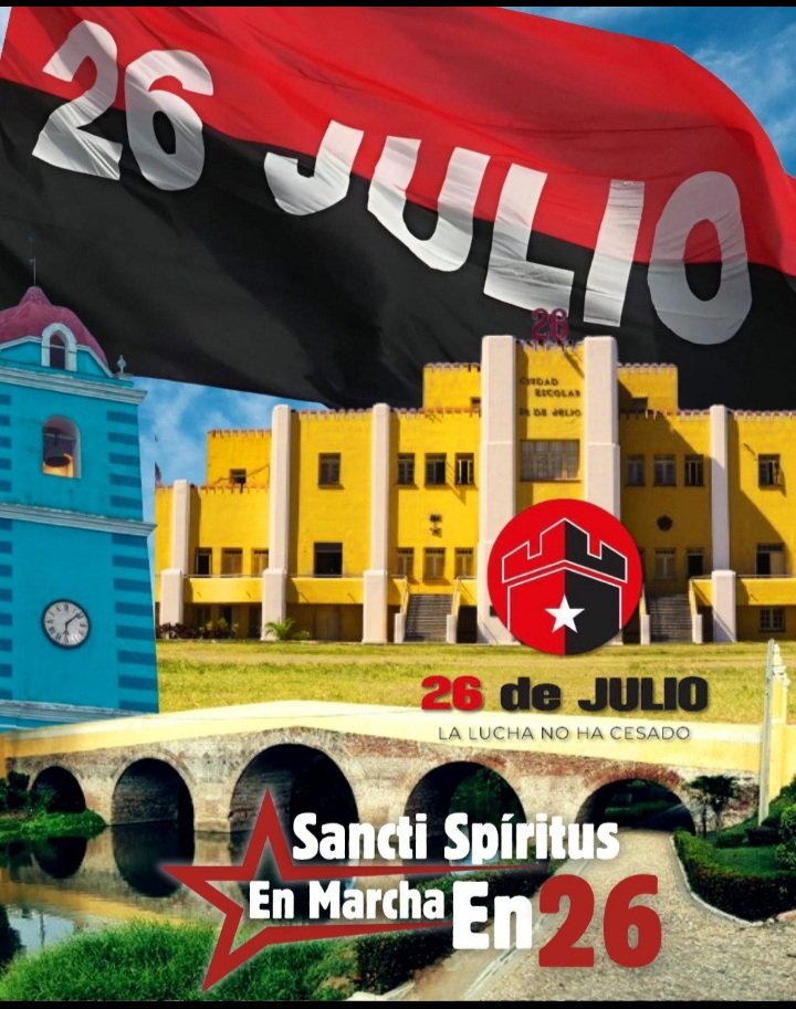 Rolando Martínez García (@rolando21013822) on Twitter photo Cuando solo faltan 3 días para celebrar un aniversario más del asalto al Cuartel Moncada, ratificamos desde #Taguasco nuestro compromiso eterno con la Revolución y el Socialismo #LaLuchaNoHaCesado
#SanctiSpíritusEnMarcha
<a href="/DeivyPrezMartn1/">Deivy Pérez Martín</a> <a href="/DiazCanelB/">Miguel Díaz-Canel Bermúdez</a> <a href="/PartidoPCC/">Partido Comunista de Cuba</a> <a href="/DrRobertoMOjeda/">Dr. Roberto Morales Ojeda</a> Cuando solo faltan 3 días para celebrar un aniversario más del asalto al Cuartel Moncada, ratificamos desde #Taguasco nuestro compromiso eterno con la Revolución y el Socialismo #LaLuchaNoHaCesado
#SanctiSpíritusEnMarcha
<a href="/DeivyPrezMartn1/">Deivy Pérez Martín</a> <a href="/DiazCanelB/">Miguel Díaz-Canel Bermúdez</a> <a href="/PartidoPCC/">Partido Comunista de Cuba</a> <a href="/DrRobertoMOjeda/">Dr. Roberto Morales Ojeda</a>