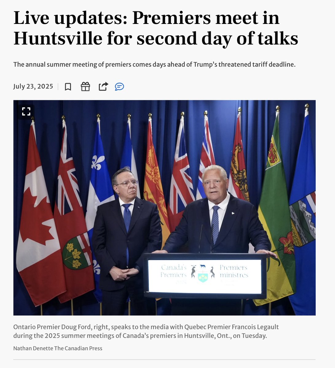 If Canada's Premiers talk about one thing today on health it should be the abysmal state of rural ERs. That is defending Canada as well. <a href="/fordnation/">Doug Ford</a>