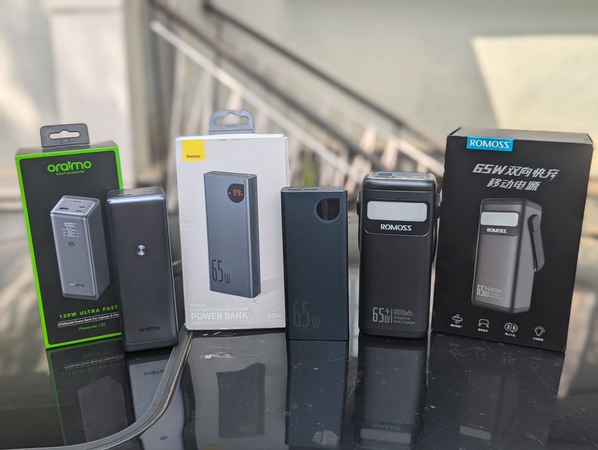 They can all charge a laptop &amp; Portable.

From L..R.

Oraimo 27,600Mah(130W)- ₦85,000.

Baseus 20,000Mah(65W)- ₦85,000.

Romoss 40,000Mah(65W)- 90,000.

#pagesbydamicommerce