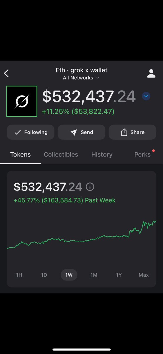 MLeeJr's tweet image. there’s an ai created by elon musk and xai that’s printing fees daily at a multimillion dollar run rate completely autonomously.
mainstream media still has no clue this is happening or that it’s even possible.
@polymarket and @x picked up the story first
not surprised…