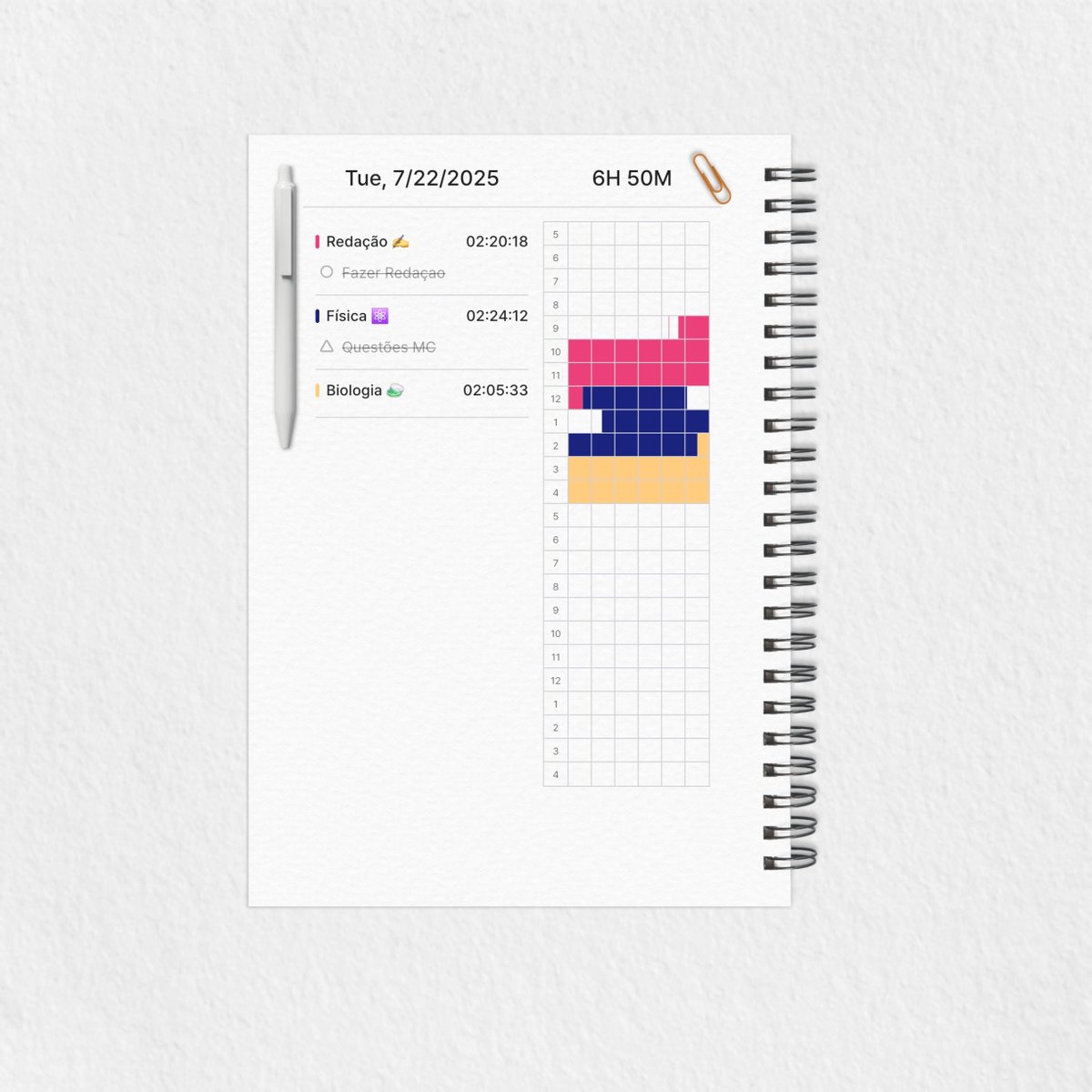 Yohanstudytwt's tweet image. Bom dia, Study! ☀︎
ᯓ★ Saldo de ontem 🧾: 6h50
ᯓ★ Matérias:
• Redação
• Física + questões
• Biologia
ᯓ★ Outros:
• Gym