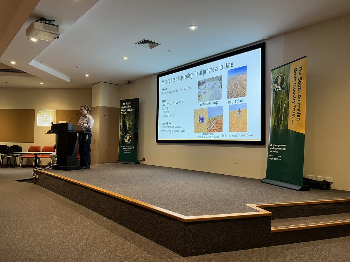 A pleasure to watch <a href="/MsfMallee/">Mallee Sustainable Farming</a> intern Simone Kluge deliver her project presentation at <a href="/SAGrainTrust/">SAGIT</a> updates. It’s a challenging year to be a research intern in the Mallee. Simone is doing a fantastic job of adapting &amp; making the most of her project, well done 👏 <a href="/SADroughtHub/">SA Drought Resilience Adoption and Innovation Hub</a>