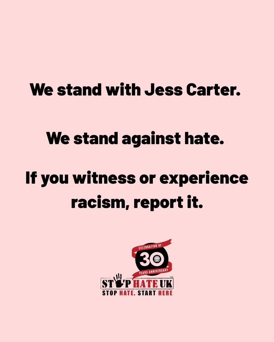 stophateuk's tweet image. At Stop Hate UK, we exist to challenge hate in all its forms. We urge anyone who witnesses or experiences racism to report it. We will continue working alongside communities, victims, and authorities to ensure that hate is never normalised.