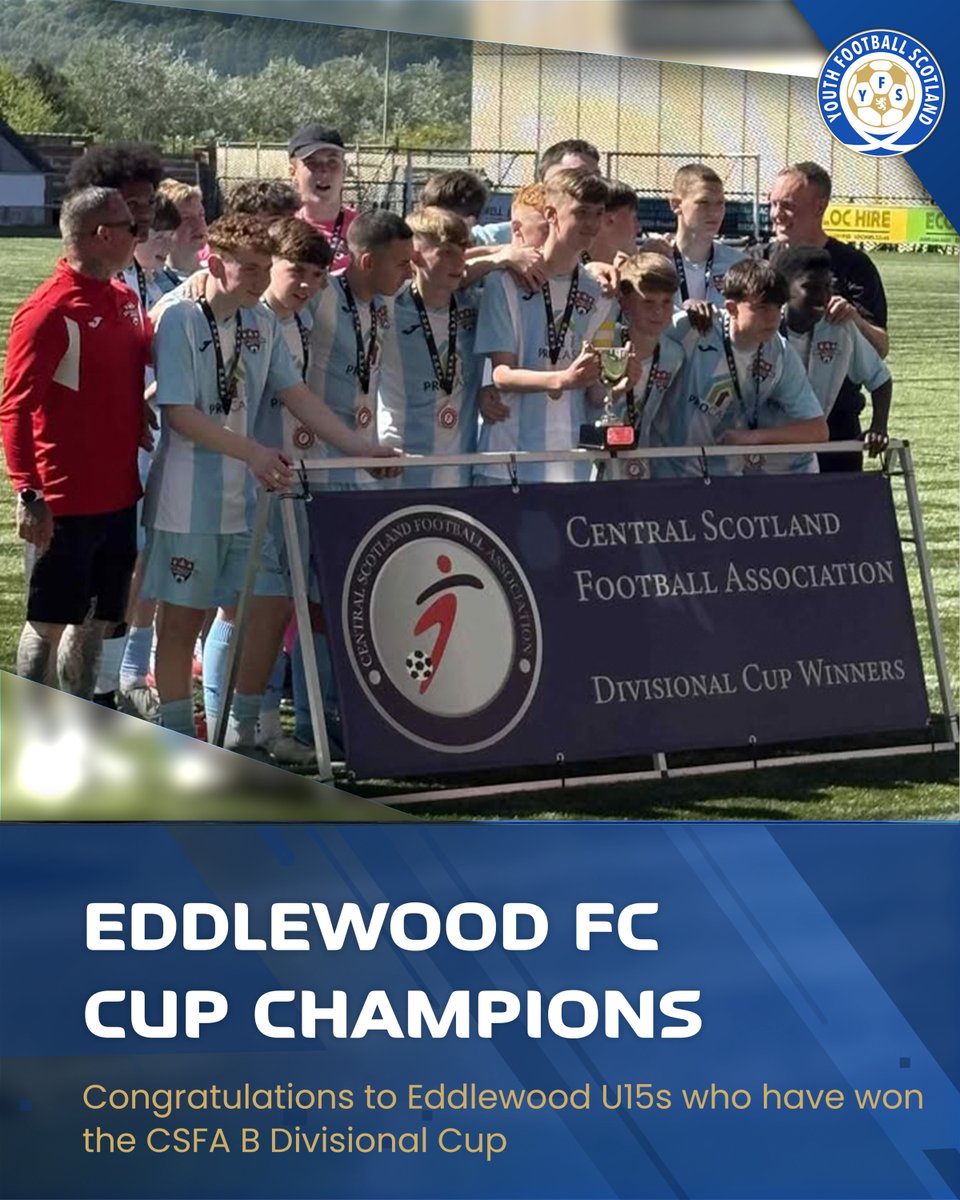 yfst's tweet image. 饾棖饾棝饾棓饾棤饾棧饾棞饾棦饾棥饾棪 馃弳
Congratulations to Eddlewood U15s, CSFA B Divisional Cup winners 2025!
饾棗饾棤 饾槀饾榾 饾槅饾椉饾槀饾椏 饾棸饾椀饾棶饾椇饾椊饾椂饾椉饾椈饾榾 饾椊饾椉饾榾饾榿饾榾