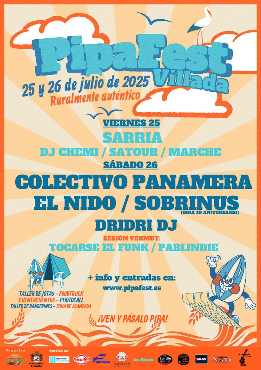 Preparados para disfrutar en Villada el PipaFest!!

#palencia #musica #conciertos2025 #ocio #PipaFest #Villada
<a href="/CyLEsVida/">Turismo Castilla y León</a> <a href="/PalenciaAgenda/">Agenda Provincial de Palencia</a>