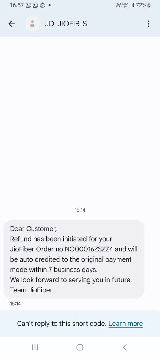 JatinRajput00's tweet photo. You said payment will reflect in 7 days, but it was made by your official Jio worker. He isn’t answering now. If money was credited to his account, how will I get it back? Please clarify. @JioCare @BandBajaateRaho @reliancejio https://t.co/drts9XYCQO