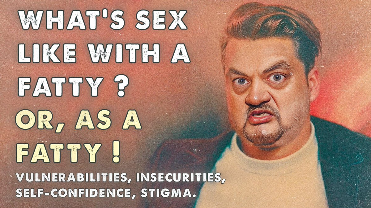 gayalibabashowx's tweet image. ๐ฅSex With A Fatty, OR, As A Fatty ๐ฅ
โโโโโโโโโ
Watch in Youtube๐๐ฝ
youtu.be/qBmrqPBqNYA
โโโโโโโโโ
This satire video is for both sexes, diving into how sexual pleasure flips when youโre banging a fat person, like wrestling a jelly mountain, or when youโve packed on weight andโฆ