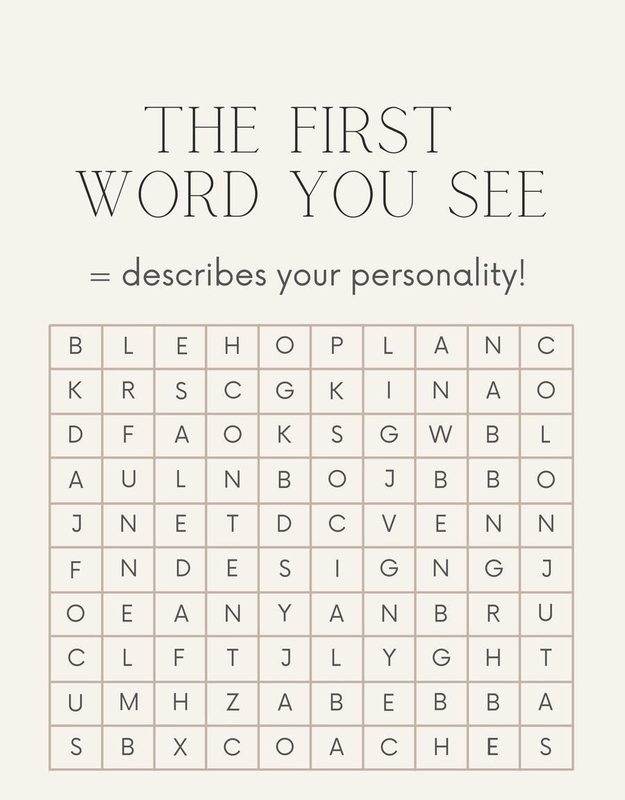 What was the first word you saw