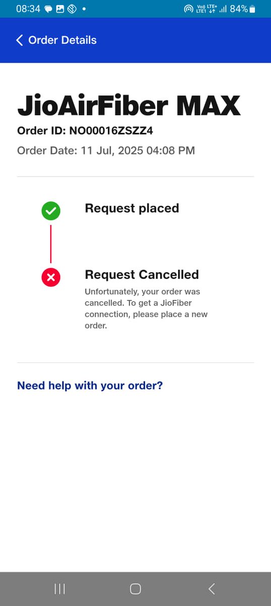 JatinRajput00's tweet photo. Why have you hired such fraud agents? No calls, no response, and after 12 days you cancel the order even after full payment. What are you even running if you can’t handle basic service? You're just troubling customers. @JioCare @BandBajaateRaho @reliancejio https://t.co/ZaDFa2FziY