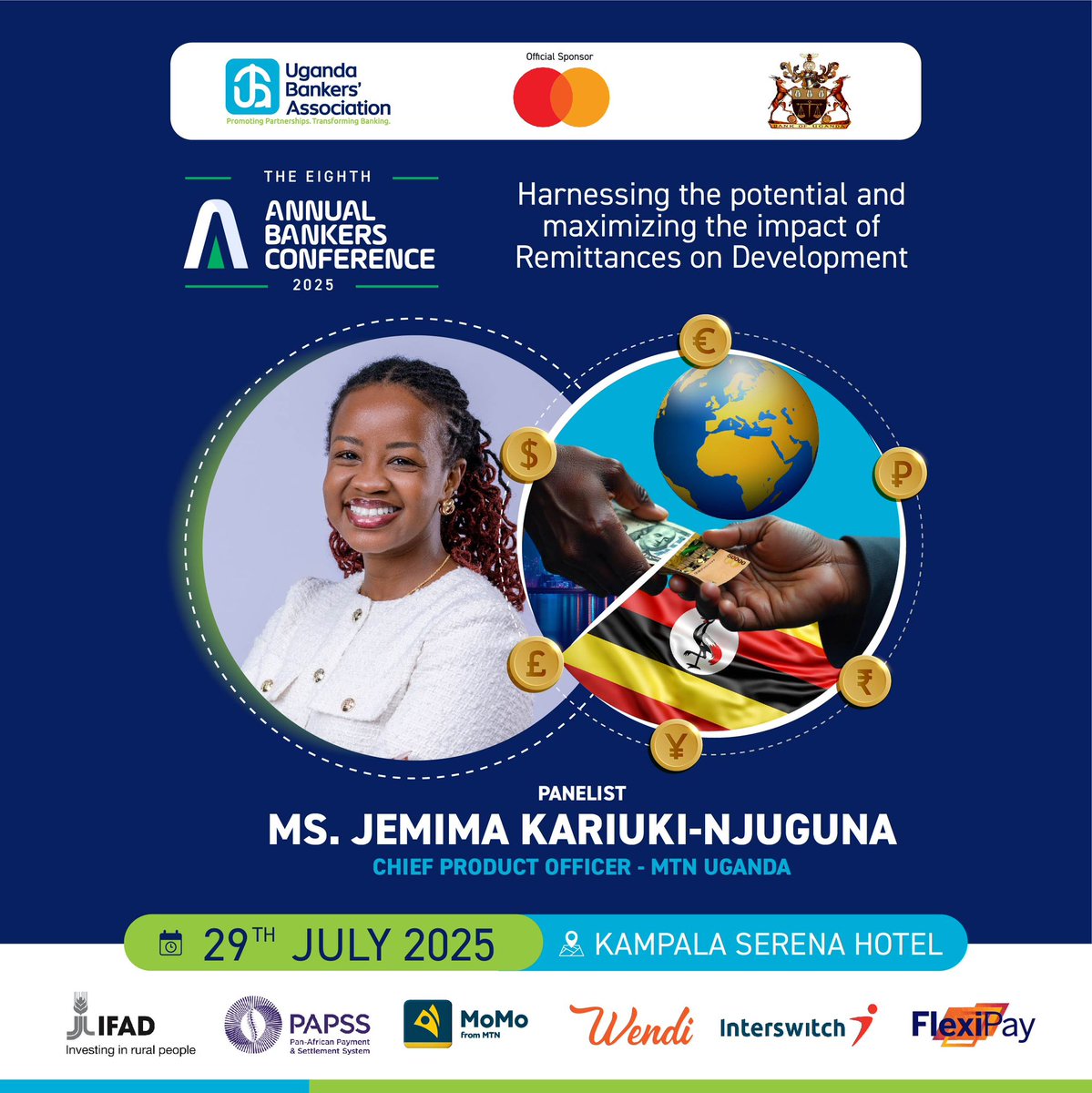 EddiePages's tweet image. On the 29th July, get ready to hear from Uganda’s leading financial minds and global experts as they take the stage to unpack the power of remittances in shaping inclusive, sustainable economic growth.
Venue: Kampala Serena Hotel
#BankingConf25