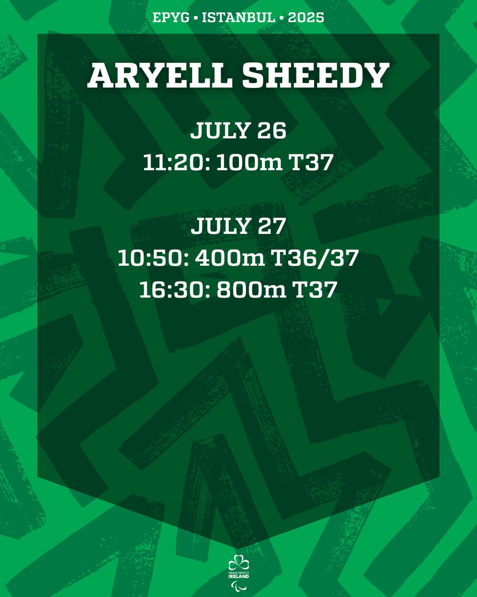 ParalympicsIRE's tweet image. โ๏ธ ๐๐๐๐ ๐๐๐๐๐๐๐๐๐ - ๐๐๐๐ โ๏ธ
Aryell, Daire and Damien are ready to hit the track ๐ฅ
Two busy days of racing for Para athletics and some serious heat to contend with!
#TeamIreland