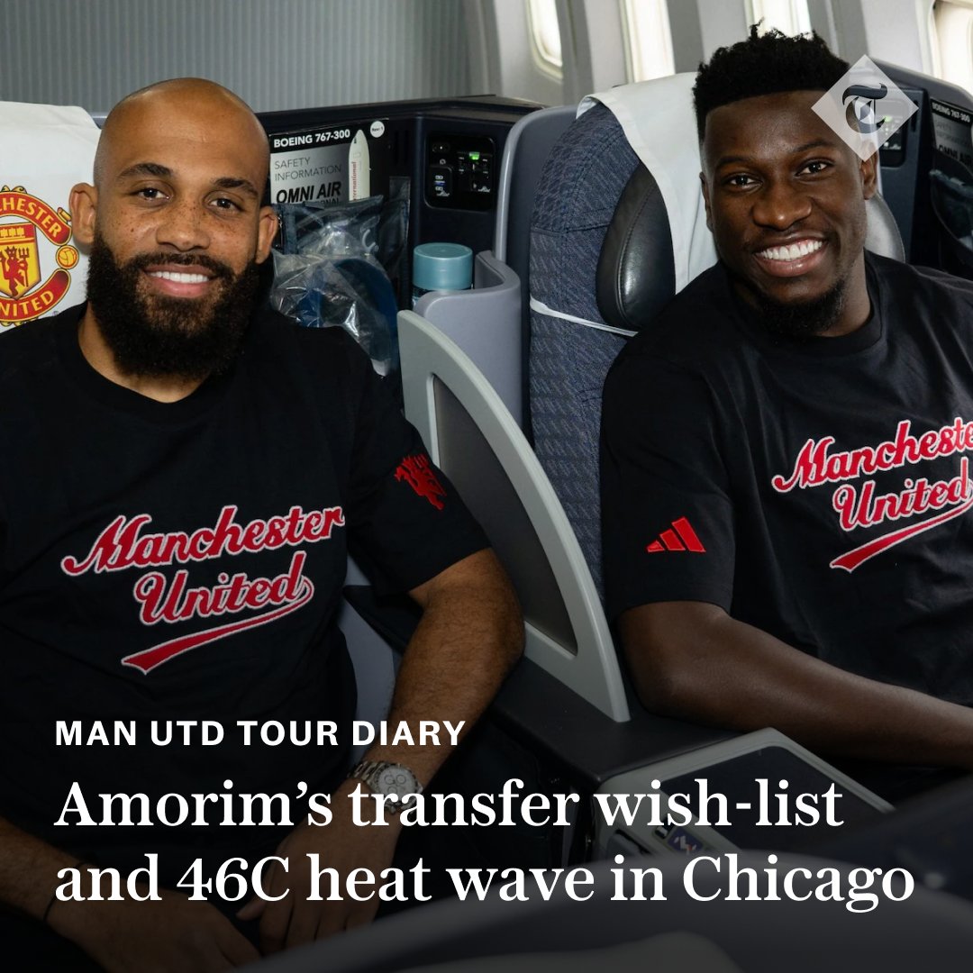 TeleFootball's tweet image. ✈️ @TelegraphDucker joins United on pre-season tour to US and already extreme weather warning has been issued
🔵 Man City owners’ Mbeumo windfall
⚪️ Juventus biding time on Sancho
🏀 United’s hotel ‘rec room’
🏏 Anyone for cricket?
Read the diary entry ⬇️…