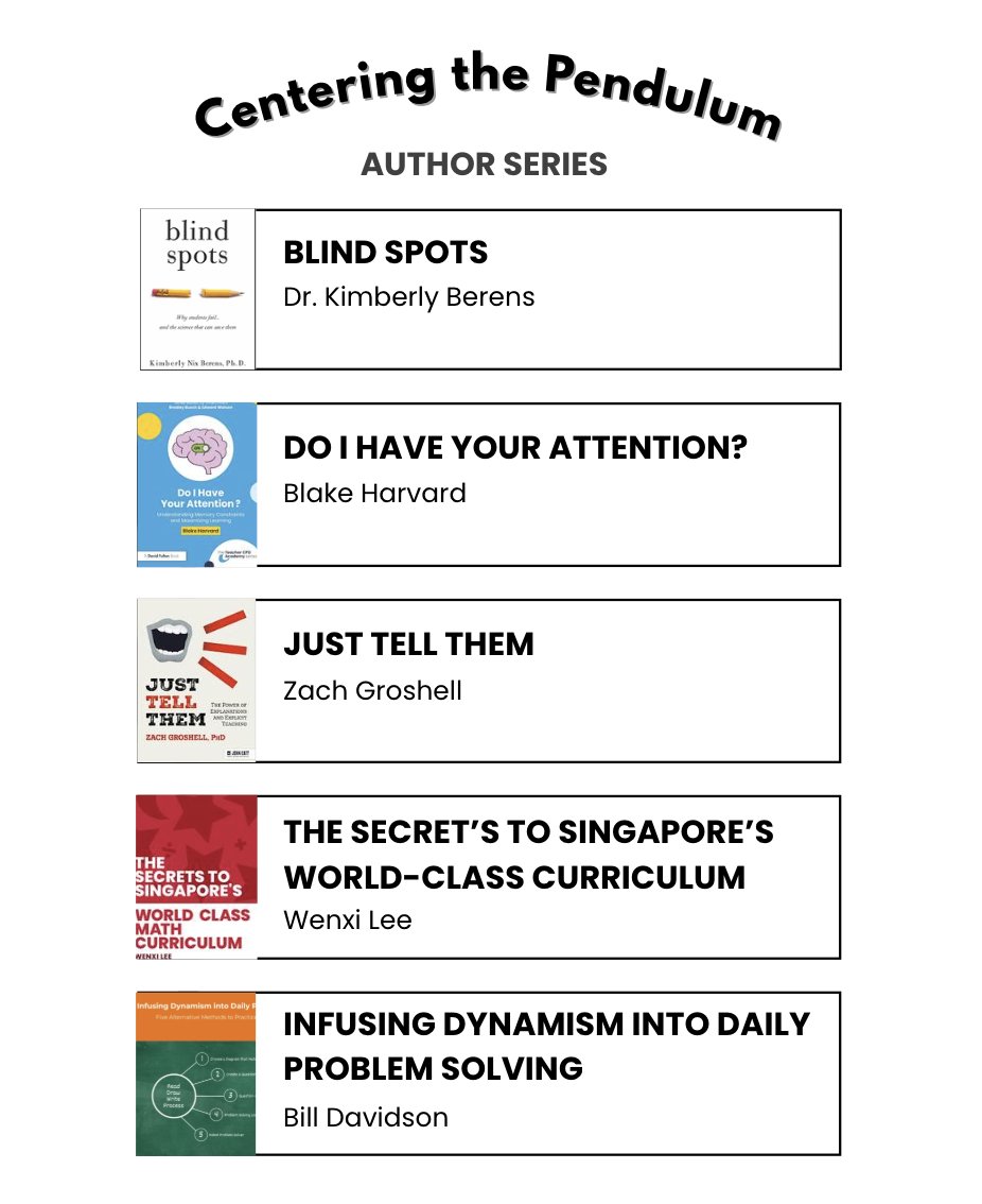 My author series continues this weekend.

The final episode in the series will feature my new book, "Infusing Dynamism into Daily Problem Solving."

This will be a two-part series in which I interview bar modeling/tape diagramming experts.