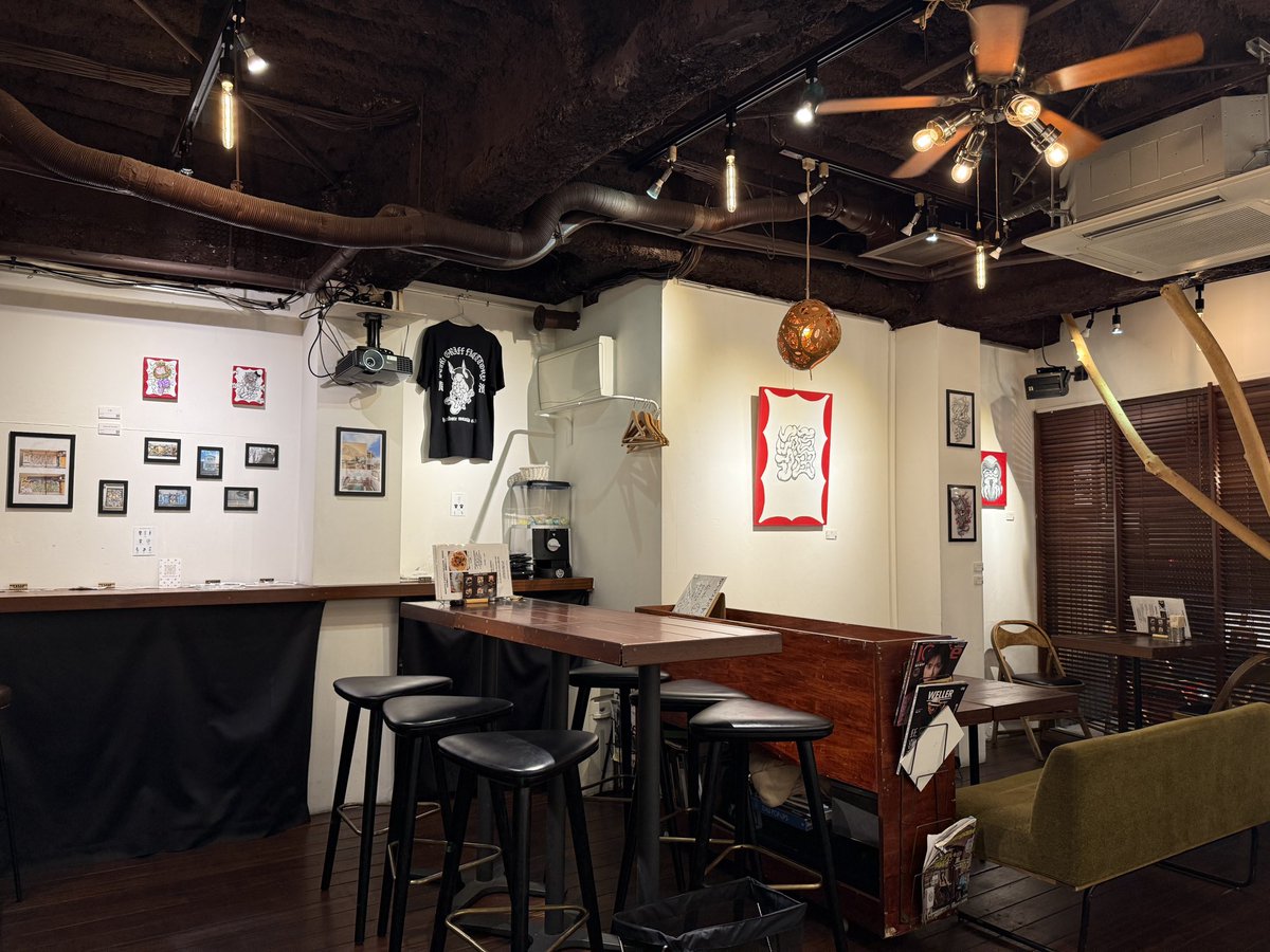 Shiratch's tweet image. ユナイテッドカフェなう
SEnR1(センリ)さんの作品を展示中
ストリートアート！