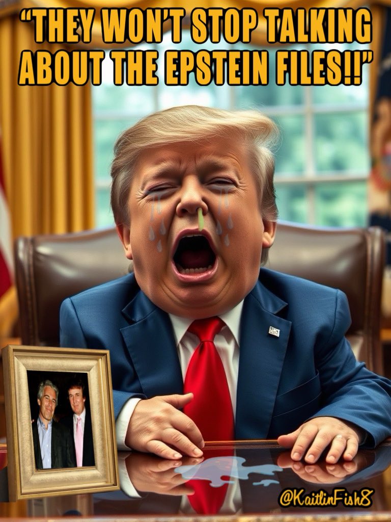 KaitlinFish8's tweet image. Does anyone else think this horseshit that Donald Trump is bloviating about President Obama is just another distraction he’s throwing out to his base about the Epstein Files?
Don’t let this whiny little Titty Baby Bitch get away with it.
RELEASE THE EPSTEIN FILES!!!