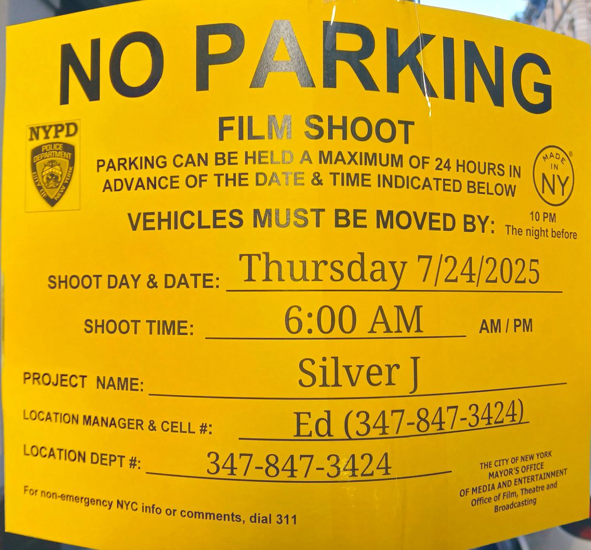 kucksuelwhan's tweet photo. #SilverJ filming at/near Broadway & Walker St. 7/24/25 @olv @MadeinNY https://t.co/vi58csLQQm