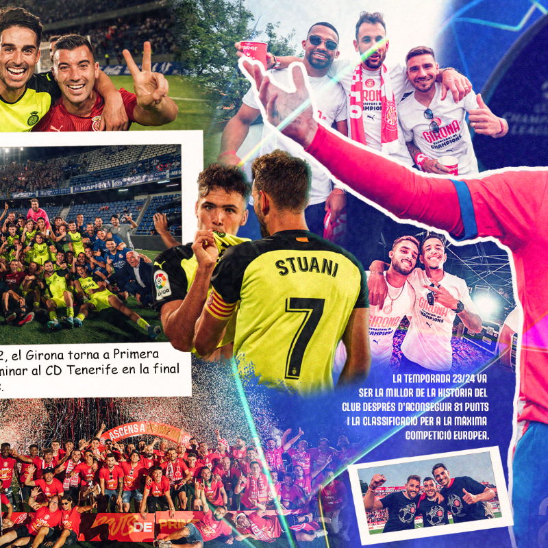 GironaFC's tweet photo. 🌟 95 anys d'història, orgull i creixement 

#GironaFC #OrgullGironí
