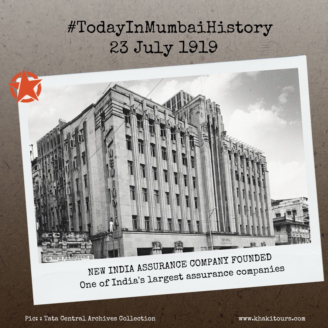 THE INSURANCE COMPANY OF THE TATAS

This day, 106 years ago, the New India Assurance Company was founded by Sir Dorab Tata. It was a Tata company till 1973, when it was nationalised with other private-sector insurance companies. The iconic New India Assurance Building on MG Road,