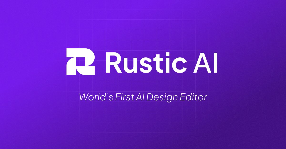 rusticai's tweet image. 🚀 Rustic AI is launching soon on  @ProductHunt 
The world’s first AI design editor - generate visuals with prompts, then edit with simple drag-and-drop or via chat. No design skills required. Just ideas.
👉 Follow us to get notified:
lnkd.in/gZsKqyiR

#rusticai #launch