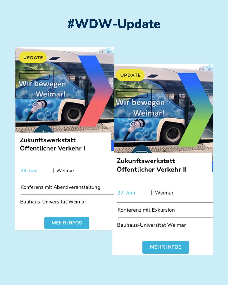 Woche_des_H2's tweet image. #WDW-Update
Im Rahmen des bundesweiten Digitaltags sowie der WOCHE DES WASSERSTOFFS fand in Weimar am 26.+27. Juni die 2-tägige Zukunftswerkstatt Öffentlicher Verkehr statt.
Einen Bericht+Bilder finden Sie unter "Update": lnkd.in/epRJr3Xk
#WDW2025
#WasserstoffErleben