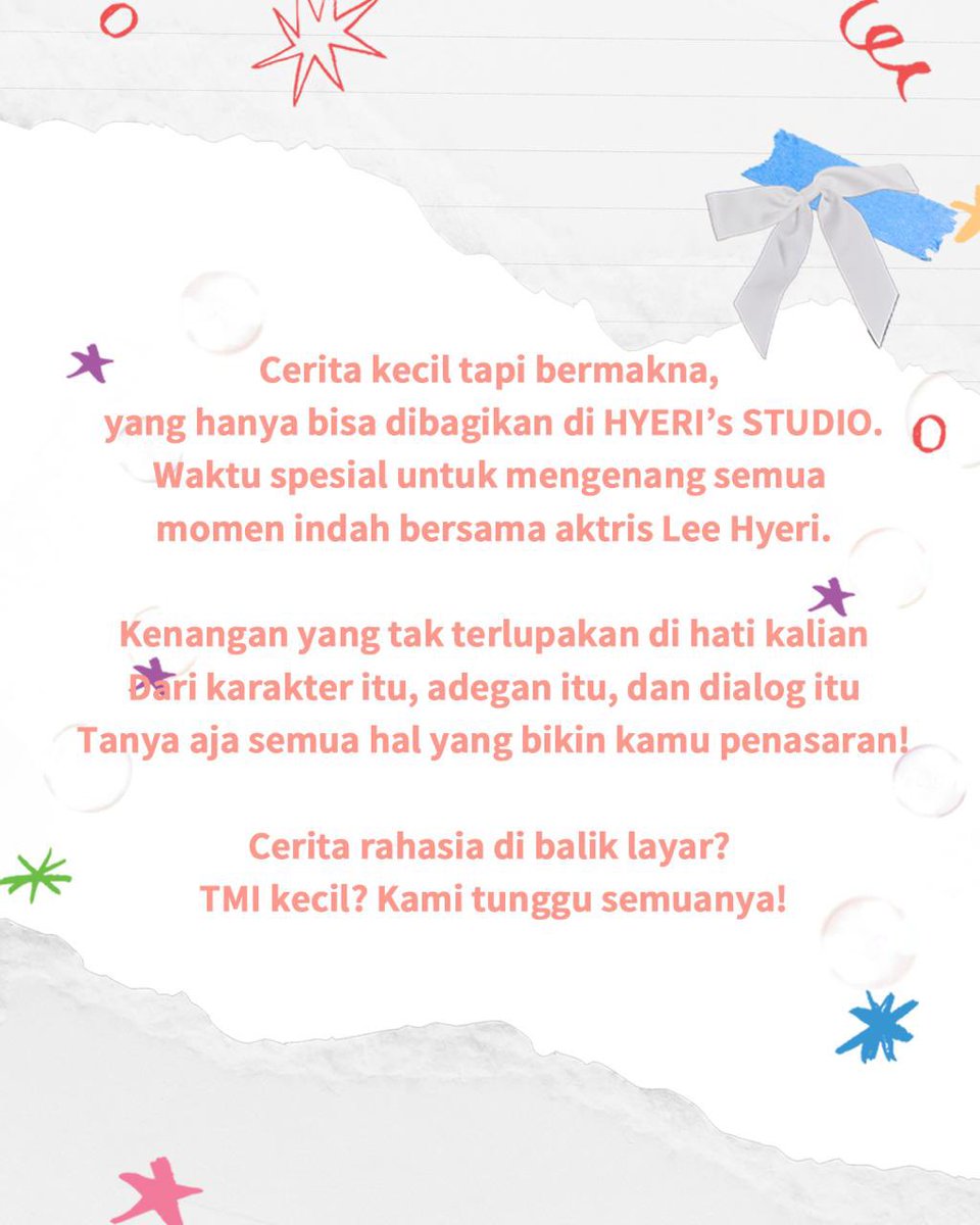 luppyverse's tweet image. 📢 Saatnya Kamu Ambil Bagian dalam Momen Istimewa Ini!
Hal ini akan menjadi momen spesialmu bersama Hyeri yang nggak terlupakan! ✨
Yuk, sampaikan pertanyaan atau cerita mu lewat Google Form di bawah ini!👇

📬 [Form Partisipasi]
forms.gle/JNm7aD8bK9YFBx… 

🗓️ Periode partisipasi…