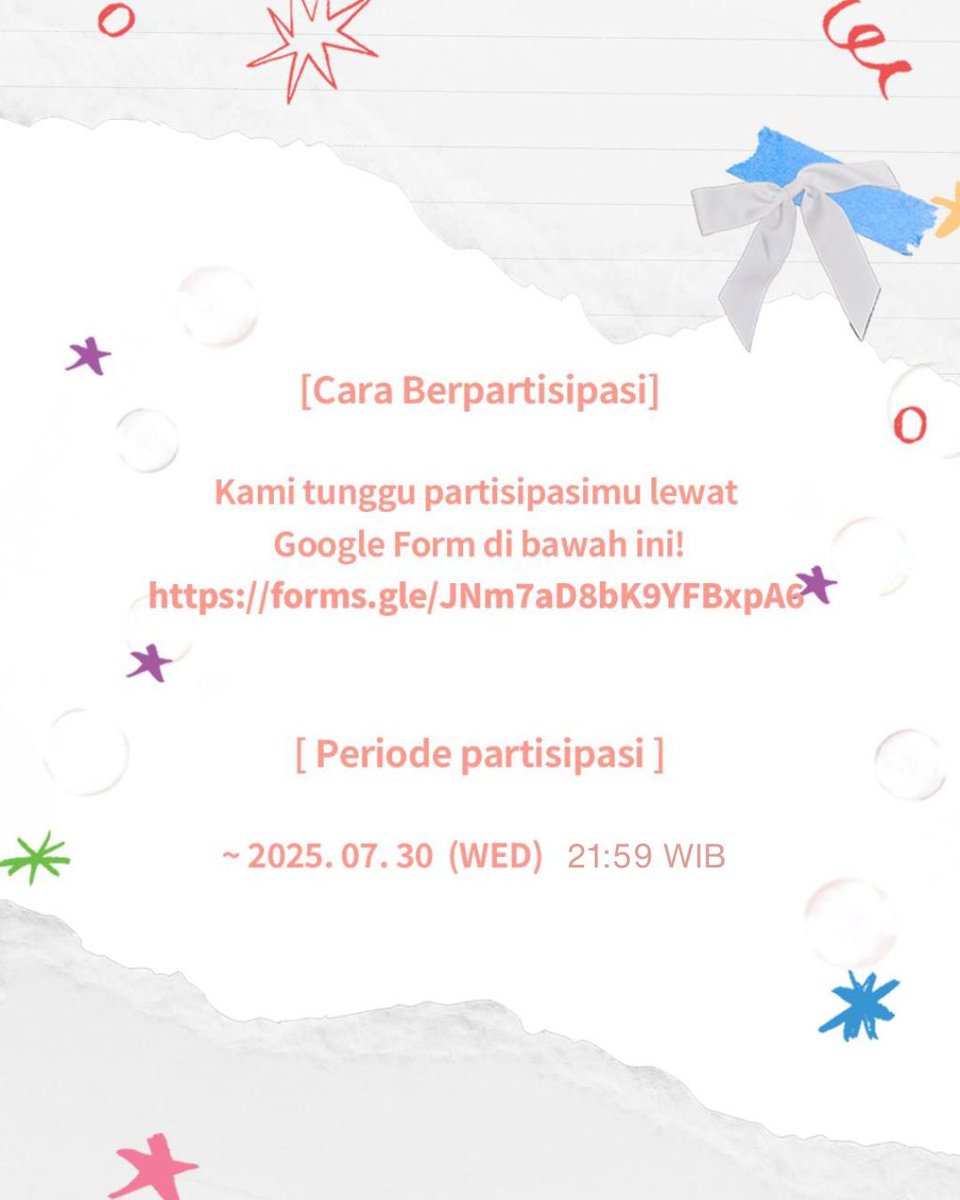 luppyverse's tweet image. 📢 Saatnya Kamu Ambil Bagian dalam Momen Istimewa Ini!
Hal ini akan menjadi momen spesialmu bersama Hyeri yang nggak terlupakan! ✨
Yuk, sampaikan pertanyaan atau cerita mu lewat Google Form di bawah ini!👇

📬 [Form Partisipasi]
forms.gle/JNm7aD8bK9YFBx… 

🗓️ Periode partisipasi…