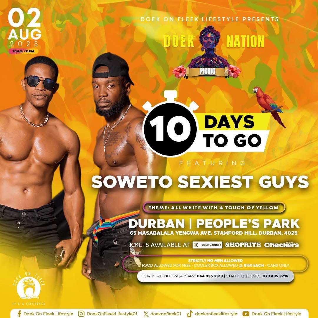 doekonfleek01's tweet image. 10 Days to go Durban!!!
Get your Seated area tickets quick so you can watch in comfort! 🤩🔥
👉Follow link to Get your tickets 🎫
shorturl.at/oOZ7z
@Sowetosexiest @MaddieOgle @Ladydu_sa @Sjava_atm @Nomfundo_Moh @Uyanda_20 @goldmax @QwabeTwins