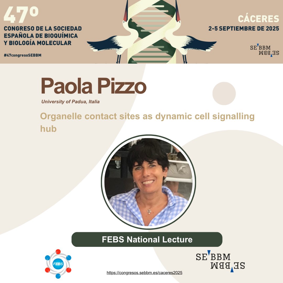 Paola Pizzo será la encargada de la ponencia #FEBSNationalLecture de la mano de <a href="/FEBSnews/">FEBS</a> en nuestro #47congresosebbm, te esperamos el viernes 5 de septiembre

f.mtr.cool/zzigkfvmnn