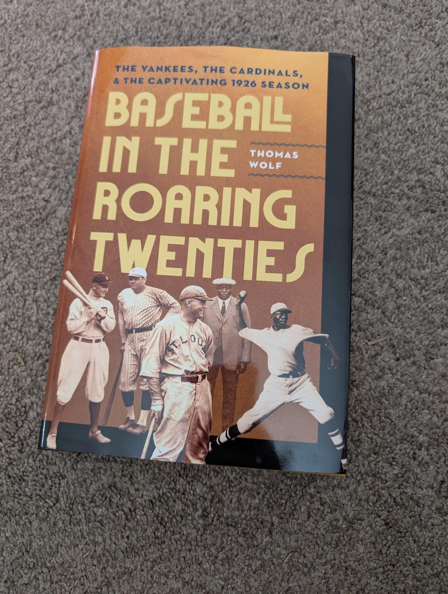 ClaytonTrutor's tweet image. Highly Recommended: New from @UnivNebPress
My friend Thomas Wolf's "Baseball in the Roaring Twenties," focused on the #Yankees & #Cardinals, 1926 season, & the broader context of the 1920s.
One of the year's best baseball books!
Get it here: nebraskapress.unl.edu/nebraska/97814…