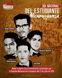 César López González (@csarlogon2504) on Twitter photo 💥23 Julio 1959
Hoy se conmemora el Día Nacional del Estudiante Nicaragüense, declarado a través dl Decreto N° 1487 d la Junta de Gobierno d Reconstrucción Nacional el 18 Julio 1984, en honor a los estudiantes asesinados hace 65 años
<a href="/FcoRosales78/">Francisco Rosales 🇳🇮</a>
#UnidosEnVictorias #Nicaragua 💥23 Julio 1959
Hoy se conmemora el Día Nacional del Estudiante Nicaragüense, declarado a través dl Decreto N° 1487 d la Junta de Gobierno d Reconstrucción Nacional el 18 Julio 1984, en honor a los estudiantes asesinados hace 65 años
<a href="/FcoRosales78/">Francisco Rosales 🇳🇮</a>
#UnidosEnVictorias #Nicaragua