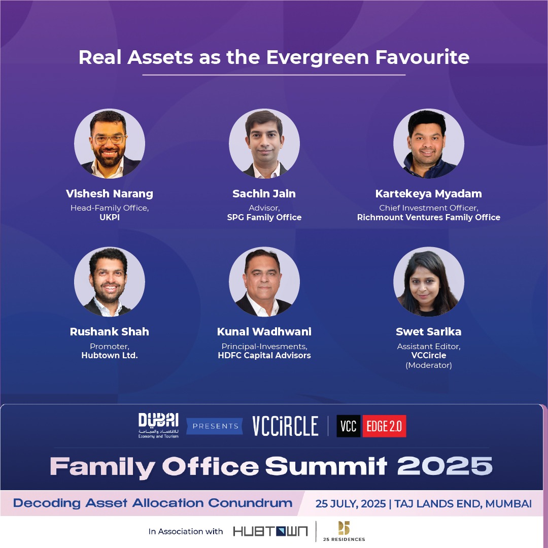 vccircle's tweet image. Real Assets as the Evergreen Favourite
Real estate continues to be a cornerstone for family office portfolios—offering stability, tangibility, and long-term appreciation. This session delves into the evolving playbook of real asset investments and what future-ready strategies…